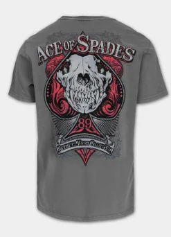 Men's T-Shirt Denim Washed ACE OF SPADES II - Gray