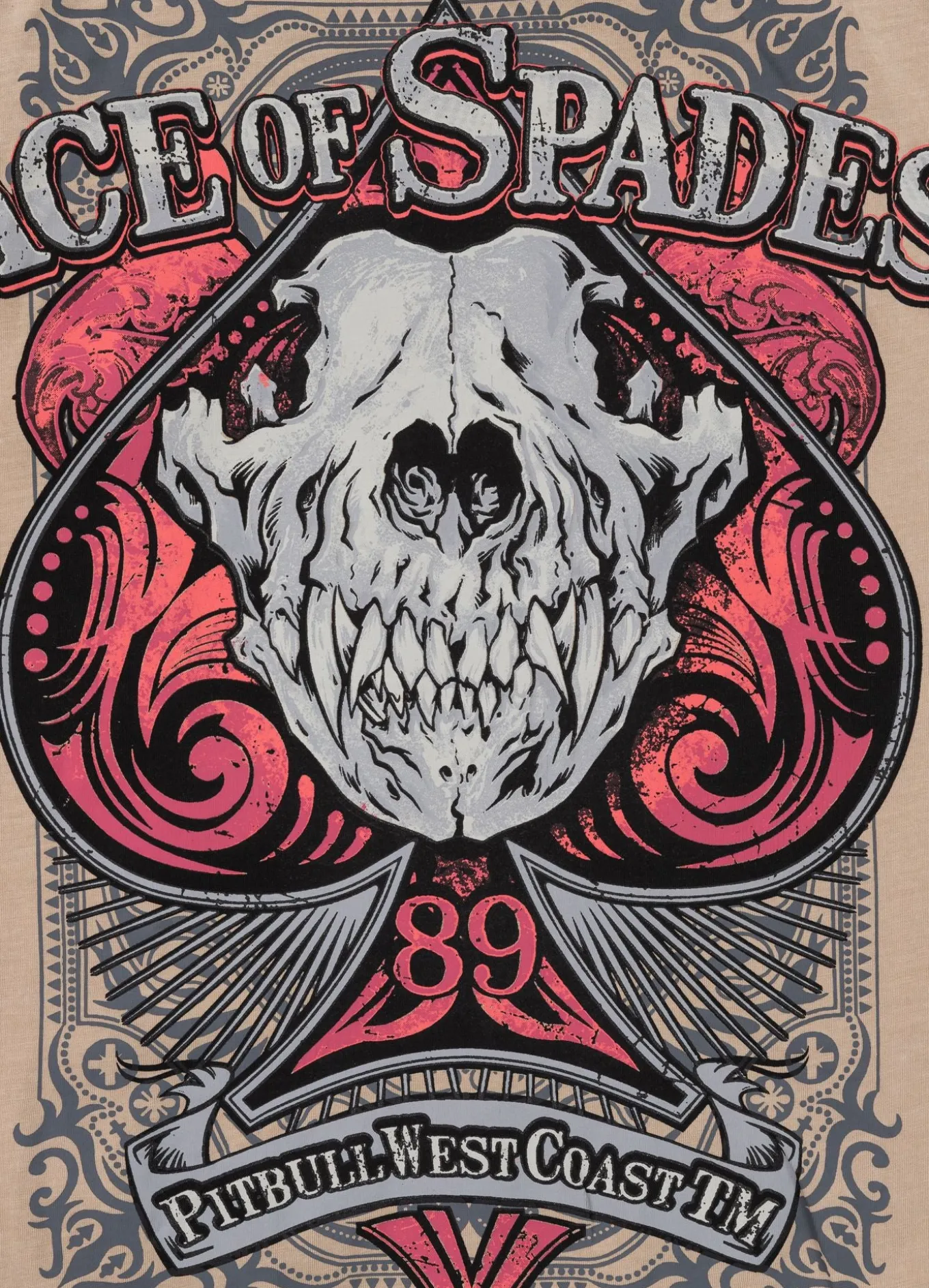 Men's T-Shirt Denim Washed ACE OF SPADES II - Sand