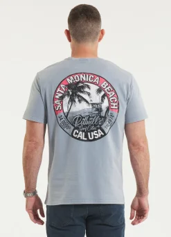 Men's T-Shirt Denim Washed OCEANSIDE - Blue