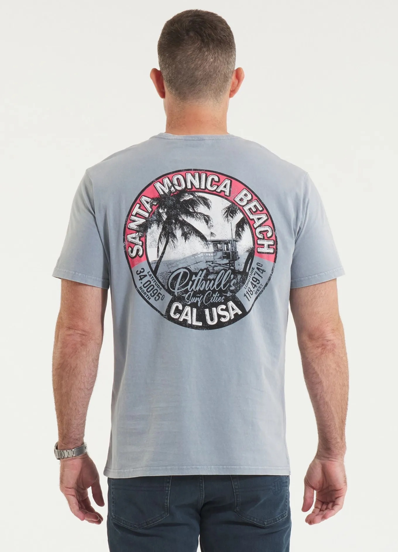 Men's T-Shirt Denim Washed OCEANSIDE - Blue
