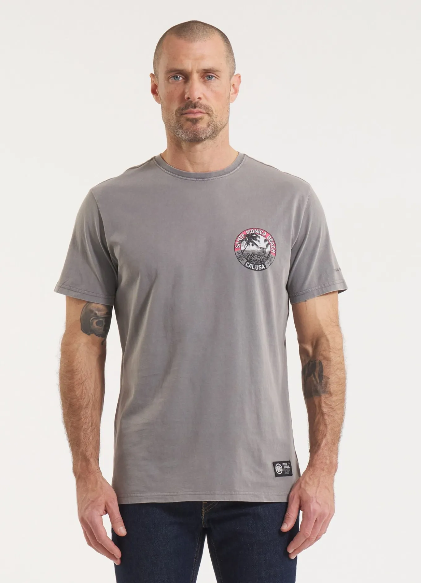 Men's T-Shirt Denim Washed OCEANSIDE - Gray
