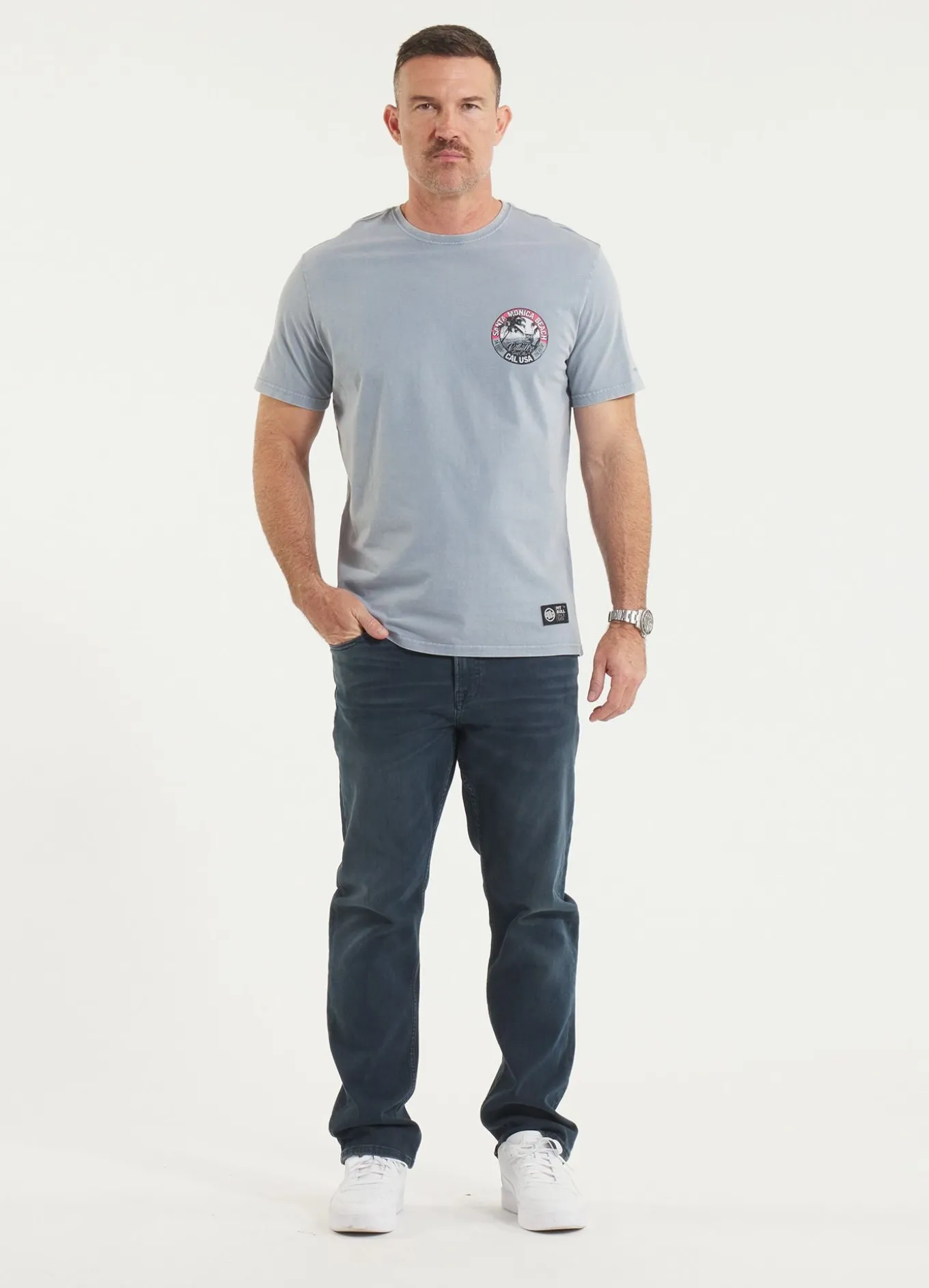 Men's T-Shirt Denim Washed OCEANSIDE - Blue