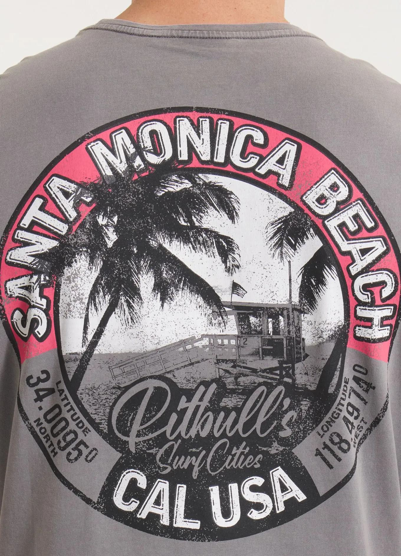 Men's T-Shirt Denim Washed OCEANSIDE - Gray