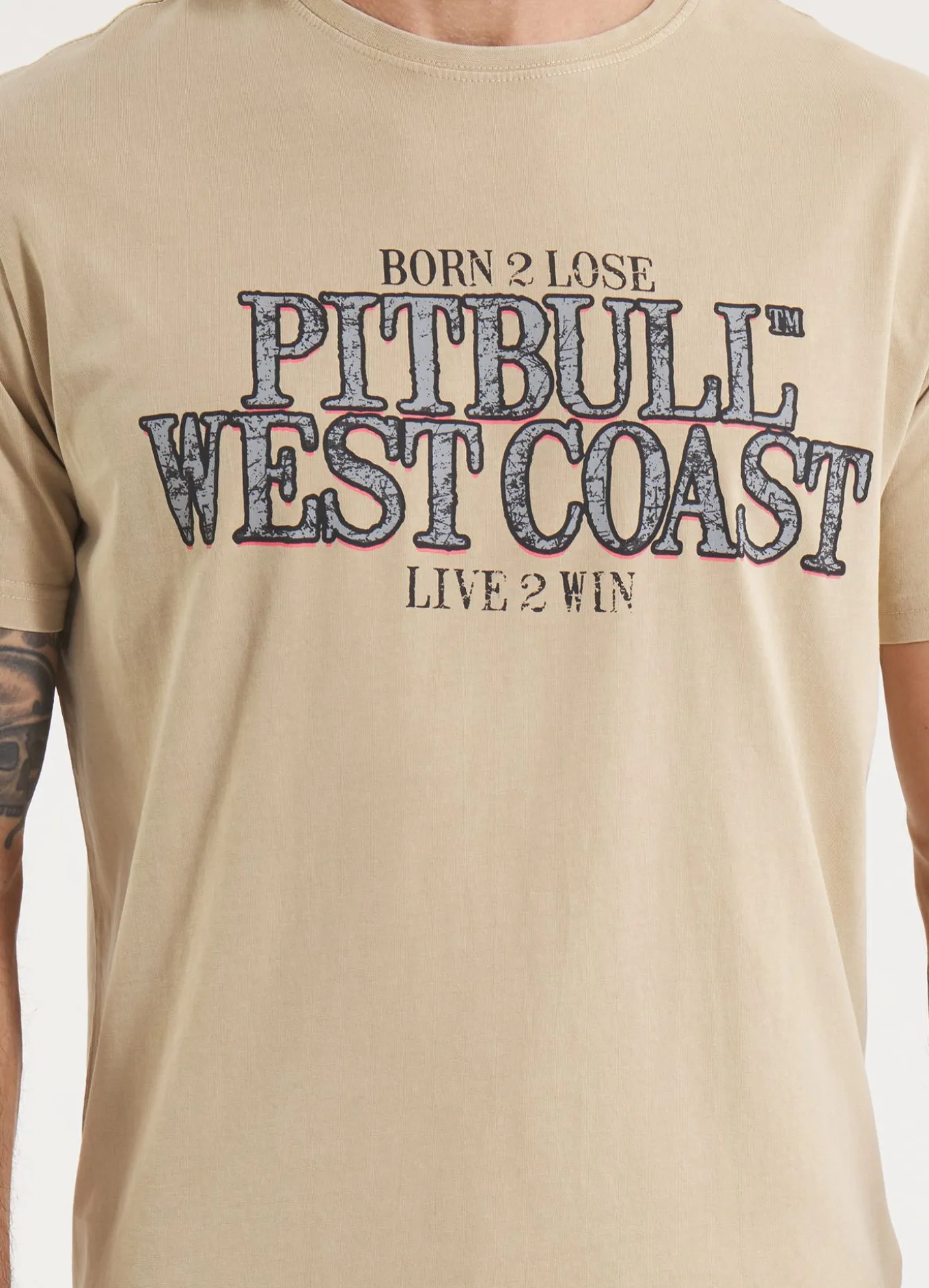 Men's T-Shirt Denim Washed ACE OF SPADES II - Sand