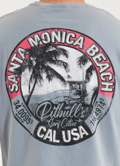 Men's T-Shirt Denim Washed OCEANSIDE - Blue