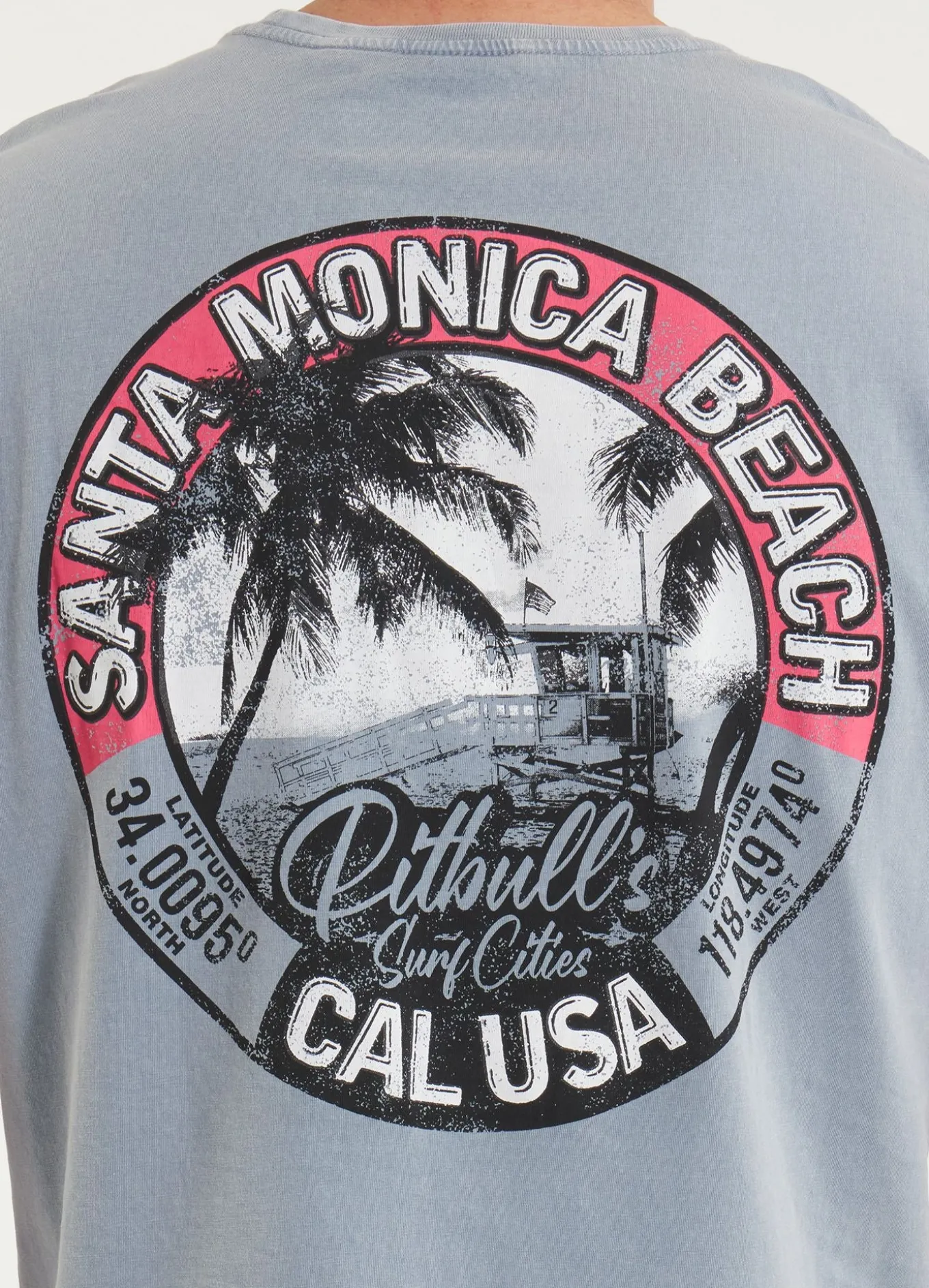 Men's T-Shirt Denim Washed OCEANSIDE - Blue