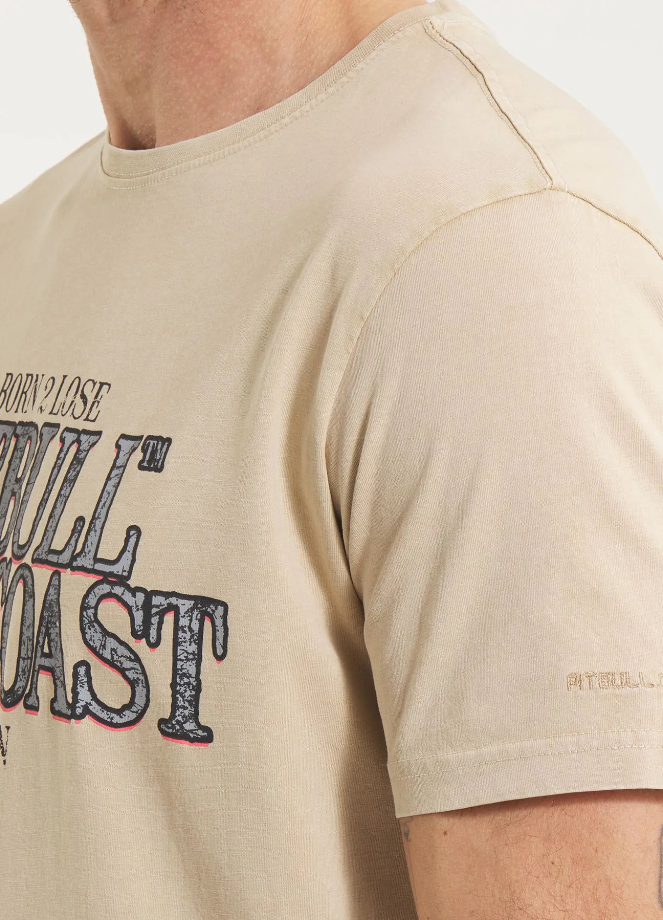 Men's T-Shirt Denim Washed ACE OF SPADES II - Sand