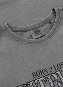 Men's T-Shirt Denim Washed ACE OF SPADES II - Gray