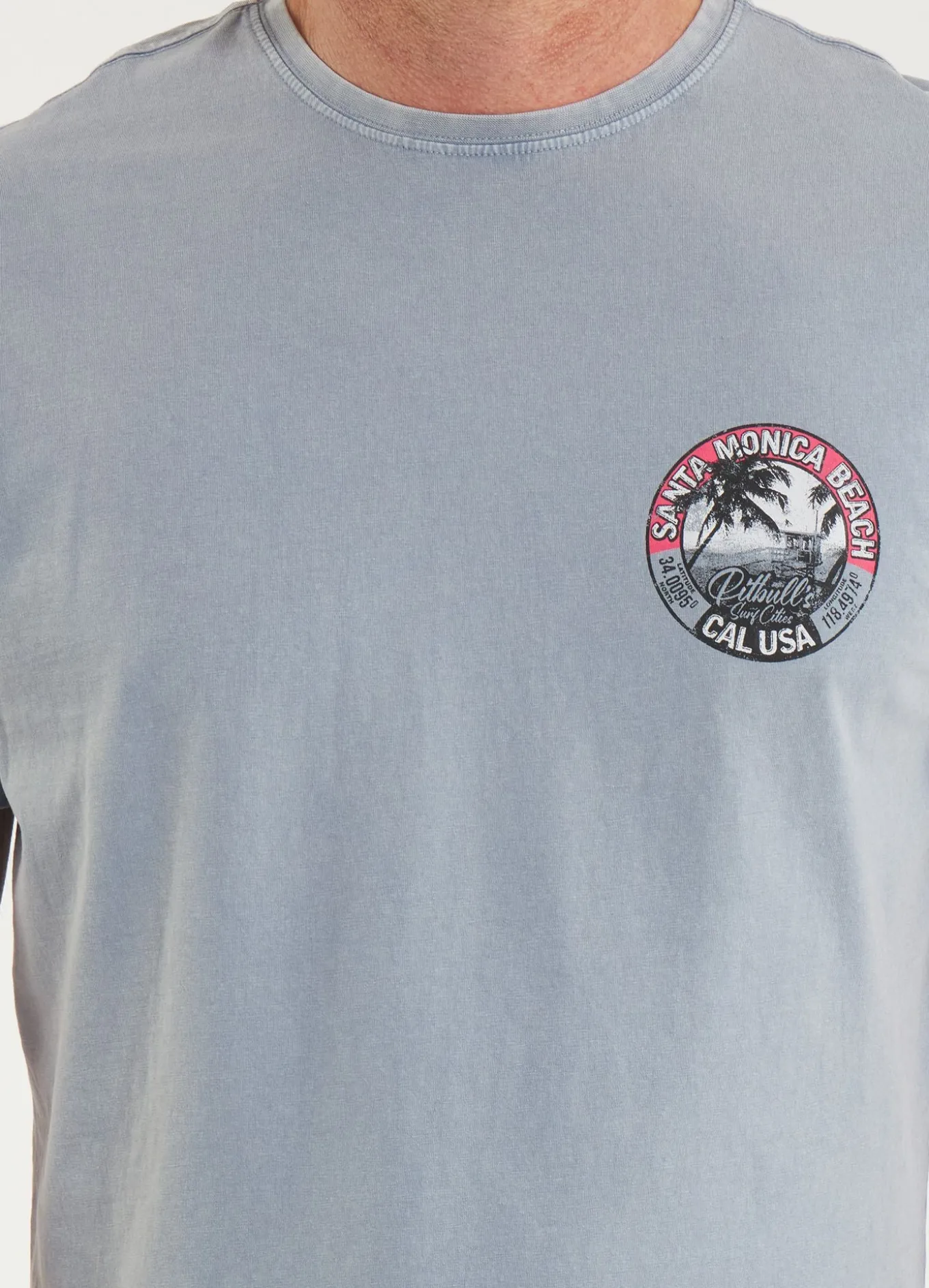 Men's T-Shirt Denim Washed OCEANSIDE - Blue