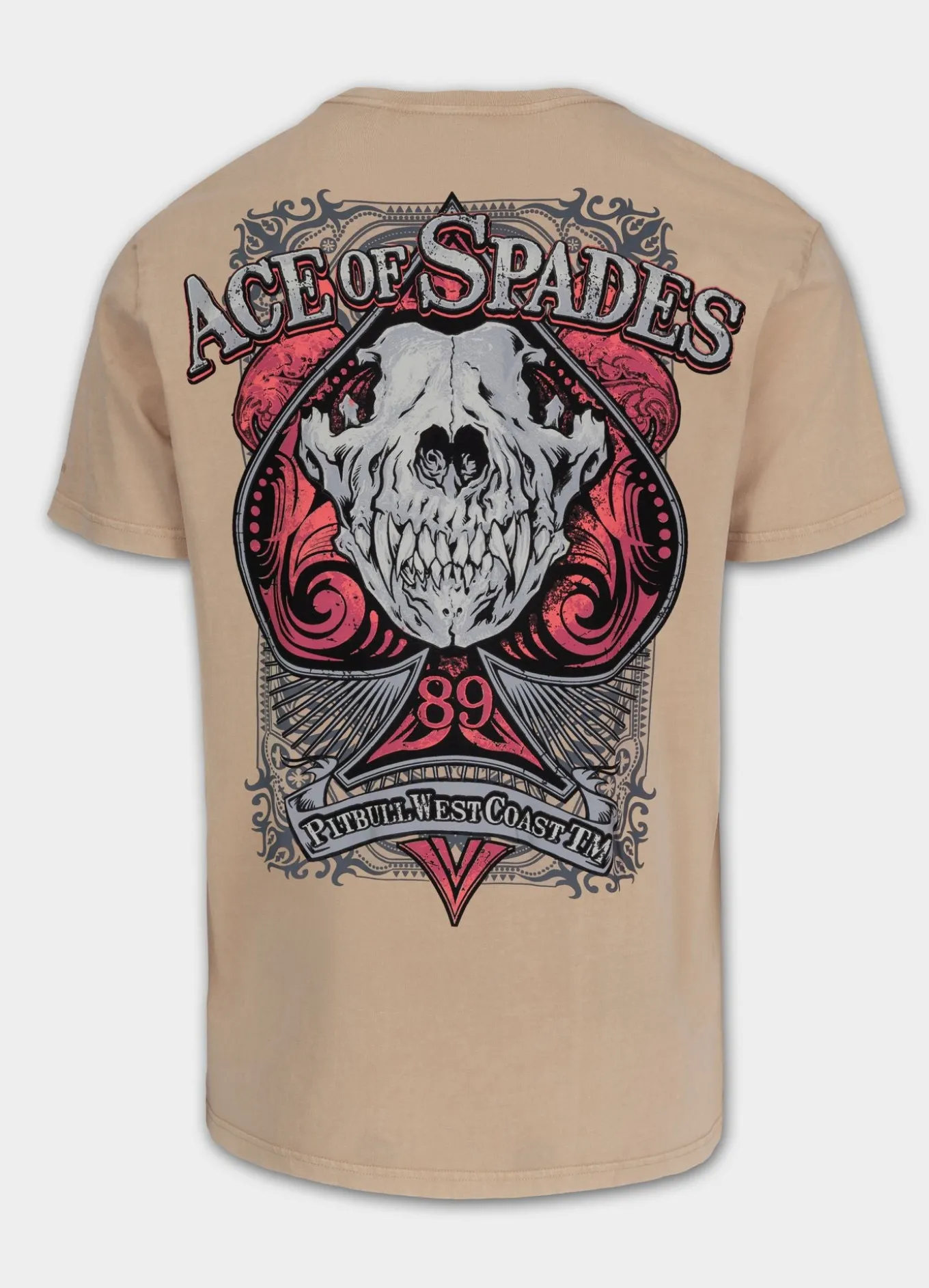 Men's T-Shirt Denim Washed ACE OF SPADES II - Sand