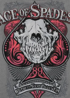 Men's T-Shirt Denim Washed ACE OF SPADES II - Gray