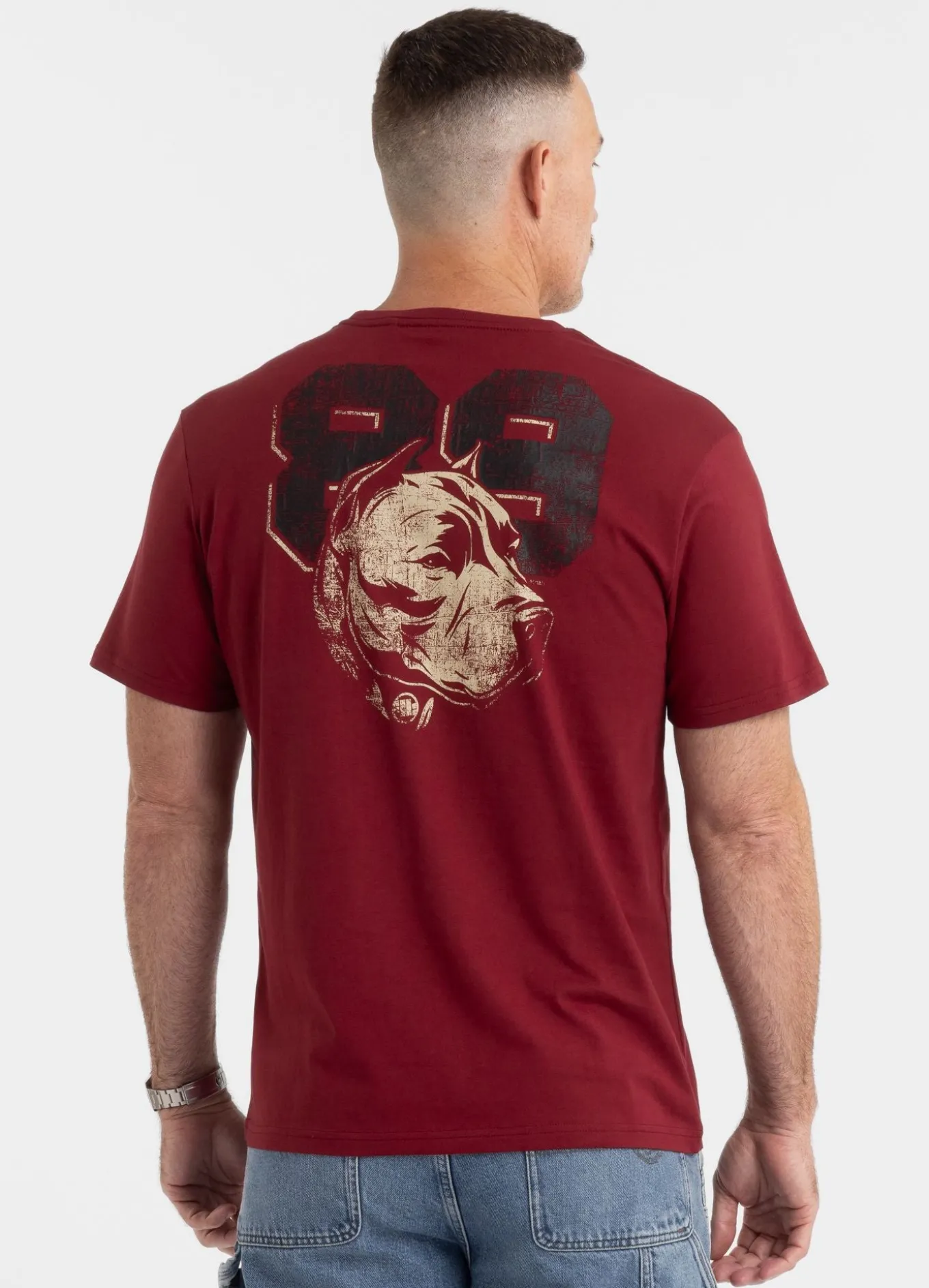 Men's T-Shirt DOG 89 - Burgundy