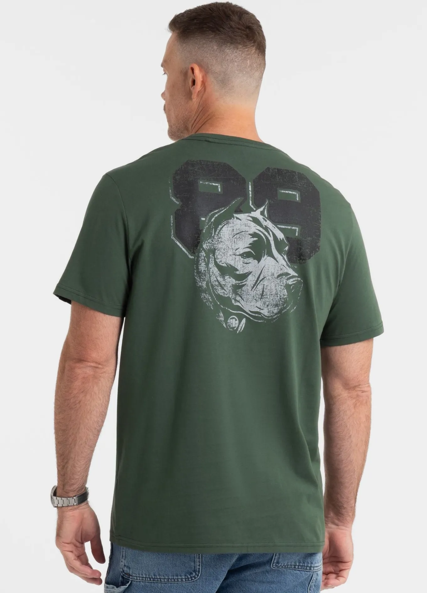 Men's T-Shirt DOG 89 - Dark green