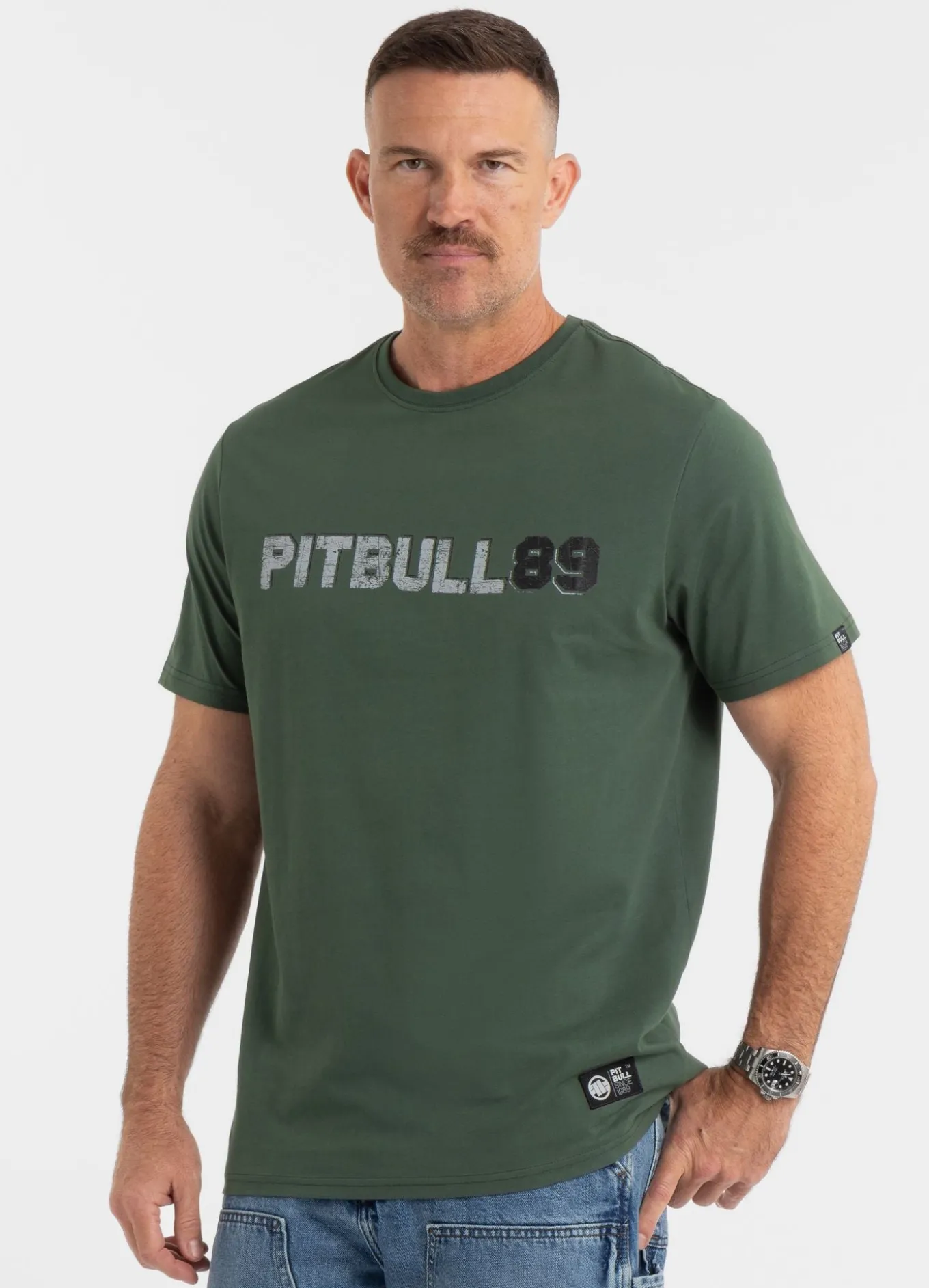 Men's T-Shirt DOG 89 - Dark green