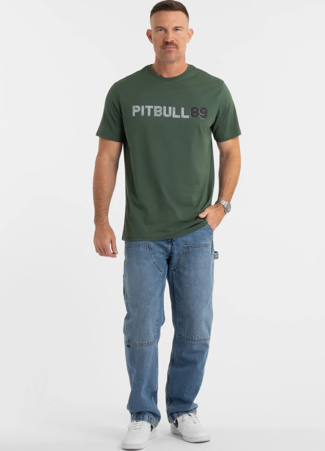 Men's T-Shirt DOG 89 - Dark green
