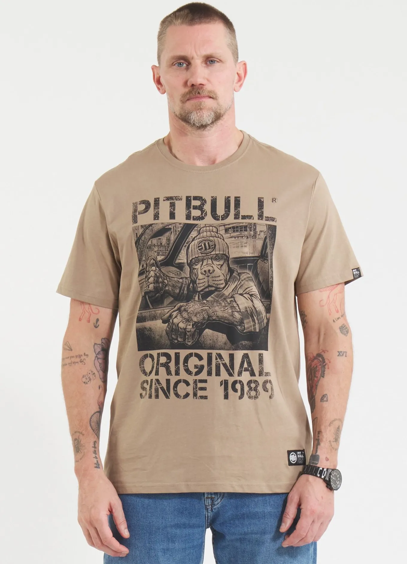 Men's T-Shirt DRIVE - Dark sand