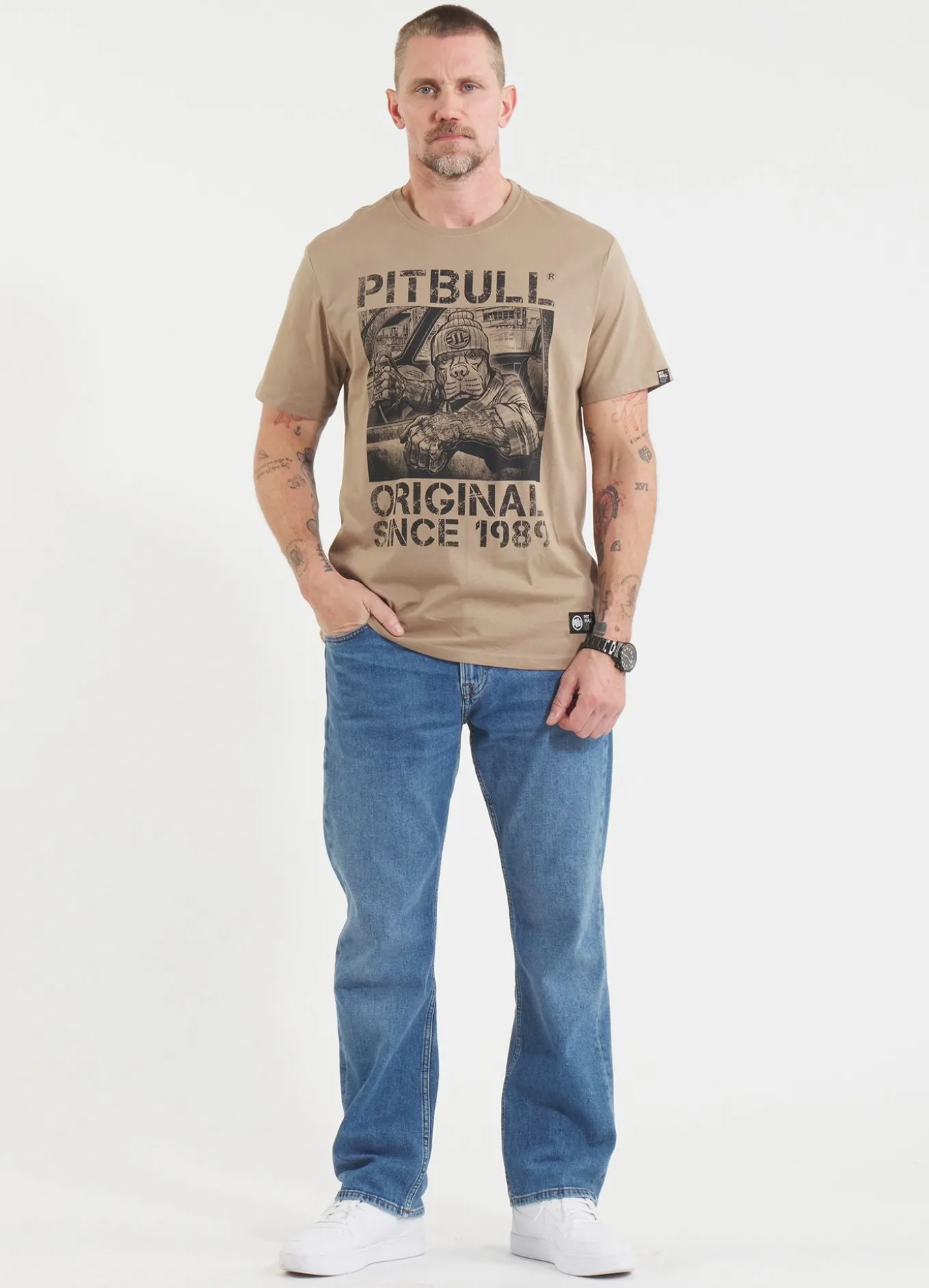 Men's T-Shirt DRIVE - Dark sand