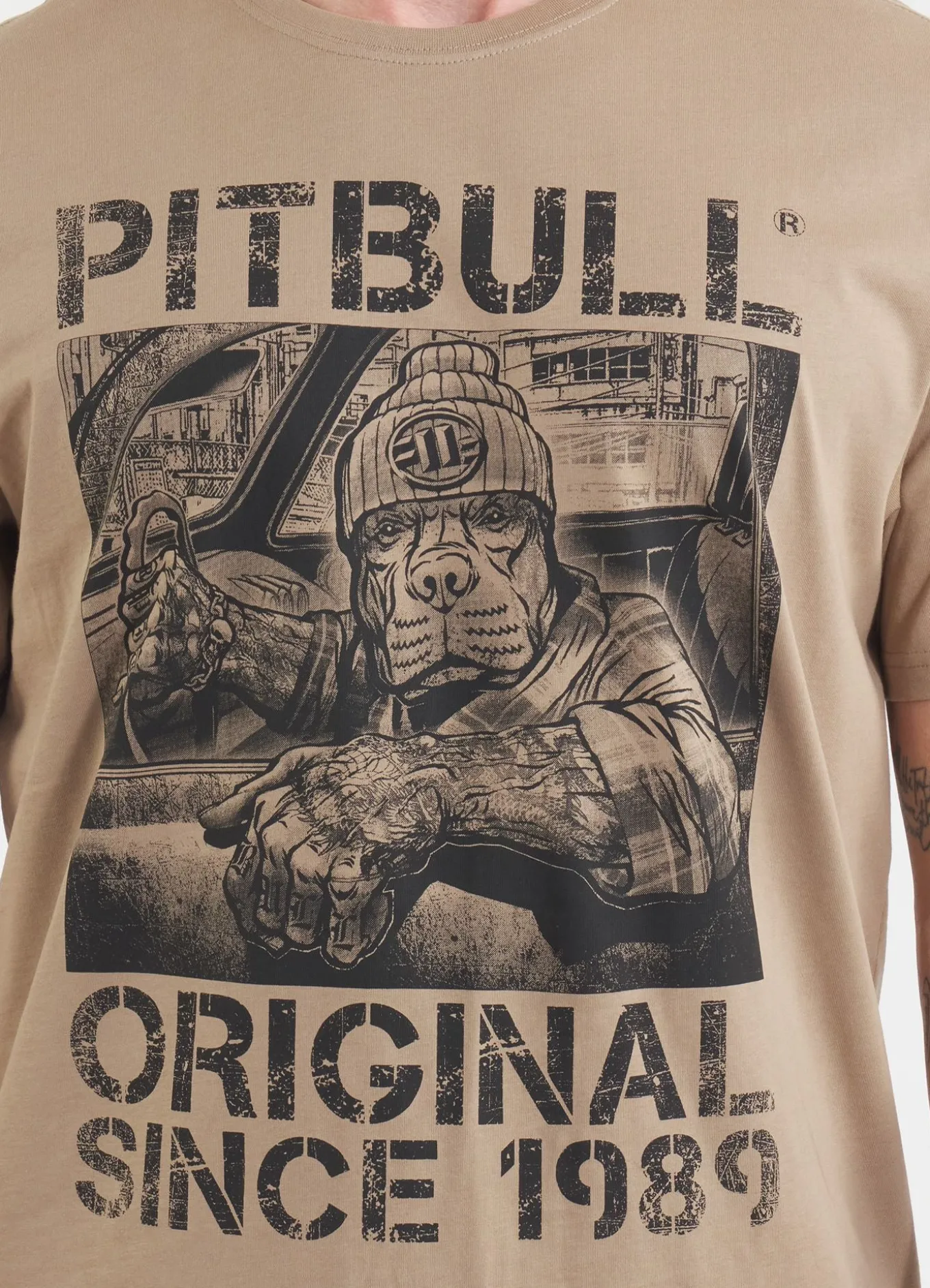 Men's T-Shirt DRIVE - Dark sand