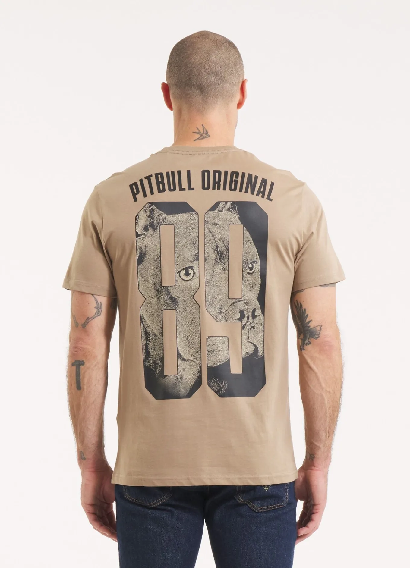 Men's T-Shirt EIGHTY NINE DOG - Dark sand