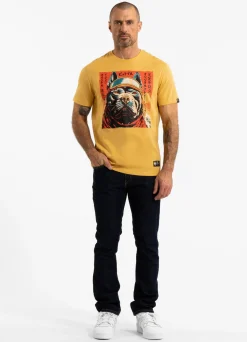 Men's T-Shirt FUJI - Pale yellow