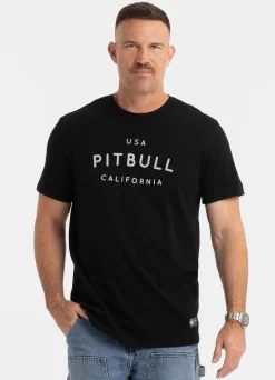 Men's T-Shirt Garment Washed USA CAL - Black