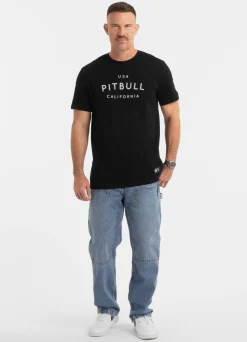 Men's T-Shirt Garment Washed USA CAL - Black