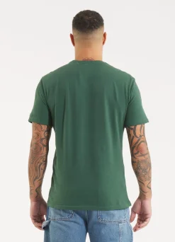 Men's T-Shirt Garment Washed SMALL LOGO - Olive