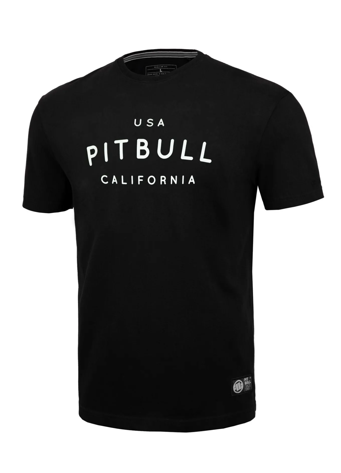 Men's T-Shirt Garment Washed USA CAL - Black