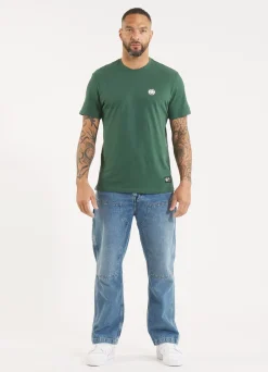 Men's T-Shirt Garment Washed SMALL LOGO - Olive