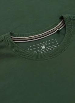 Men's T-Shirt Garment Washed SMALL LOGO - Olive