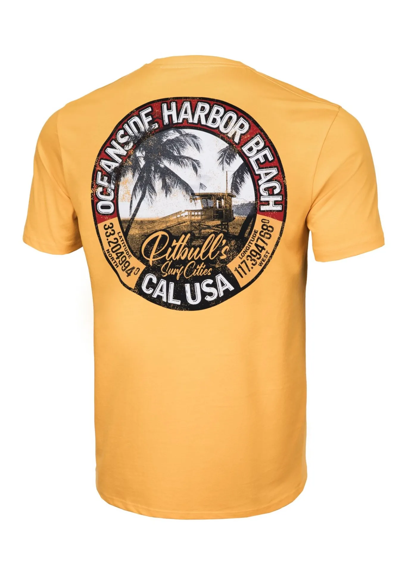 Men's T-Shirt OCEANSIDE - Pale yellow