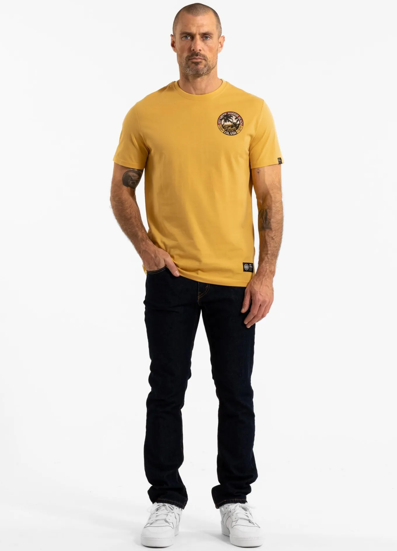 Men's T-Shirt OCEANSIDE - Pale yellow