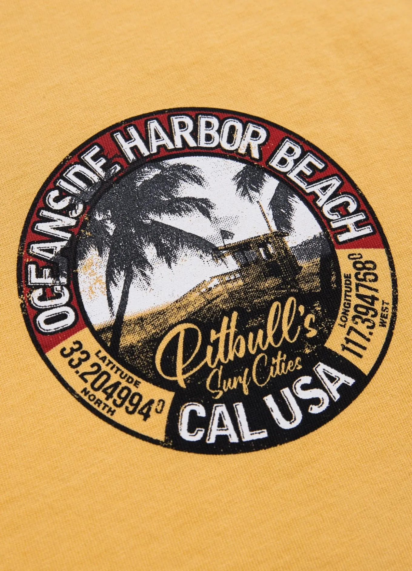Men's T-Shirt OCEANSIDE - Pale yellow
