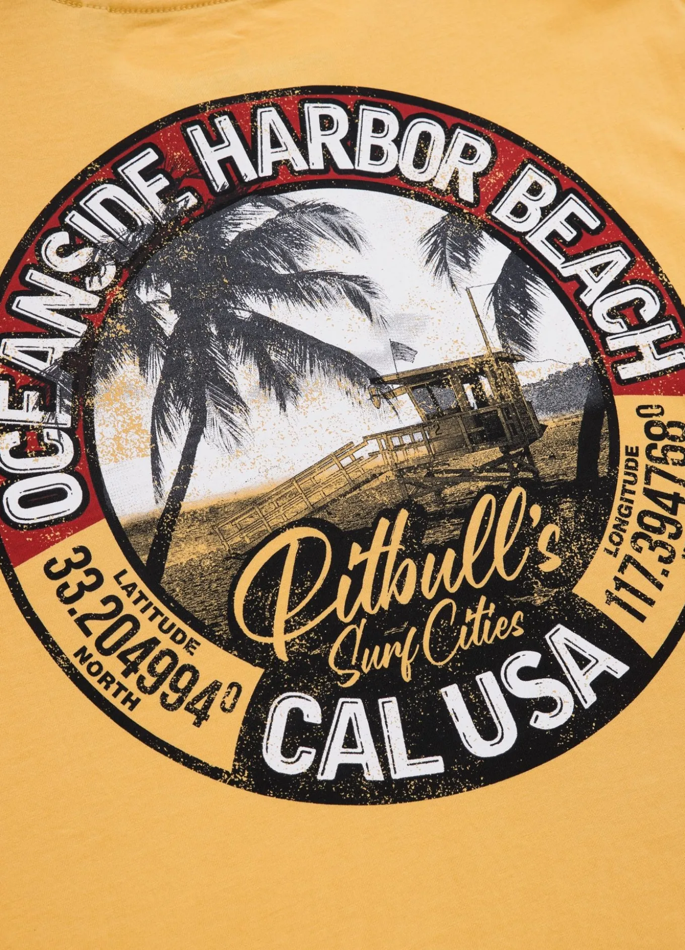 Men's T-Shirt OCEANSIDE - Pale yellow