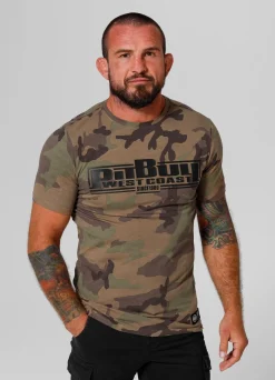 Men's T-Shirt Slim Fit Classic Boxing - Woodland Camo
