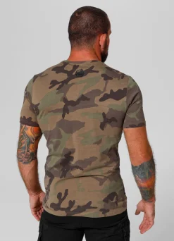 Men's T-Shirt Slim Fit Classic Boxing - Woodland Camo