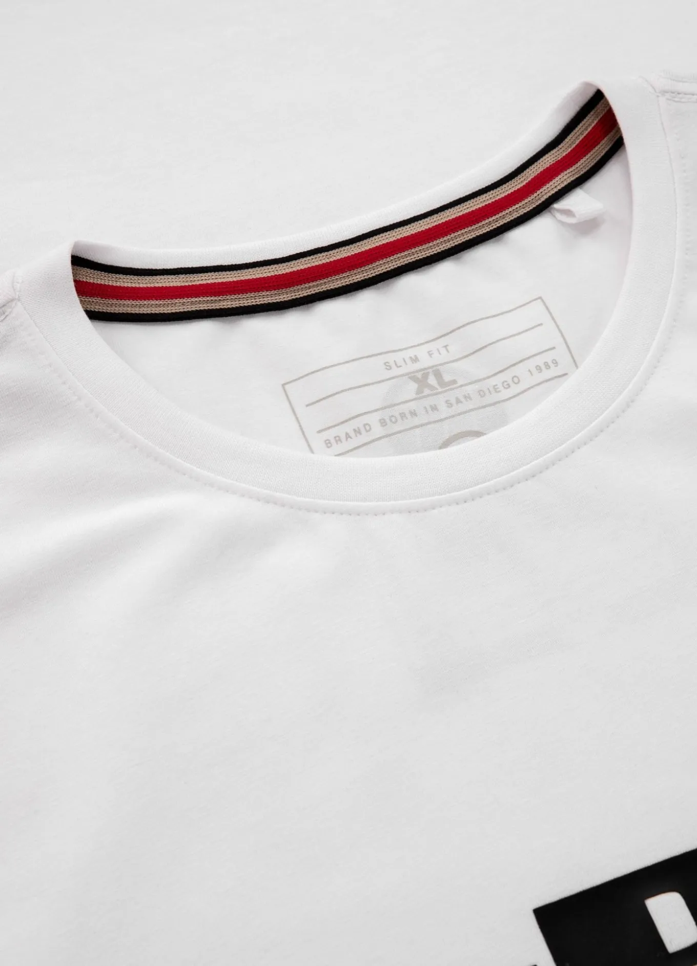 Men's T-Shirt Slim Fit Classic Boxing - White