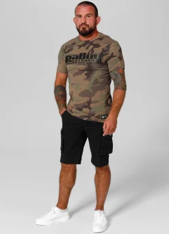 Men's T-Shirt Slim Fit Classic Boxing - Woodland Camo