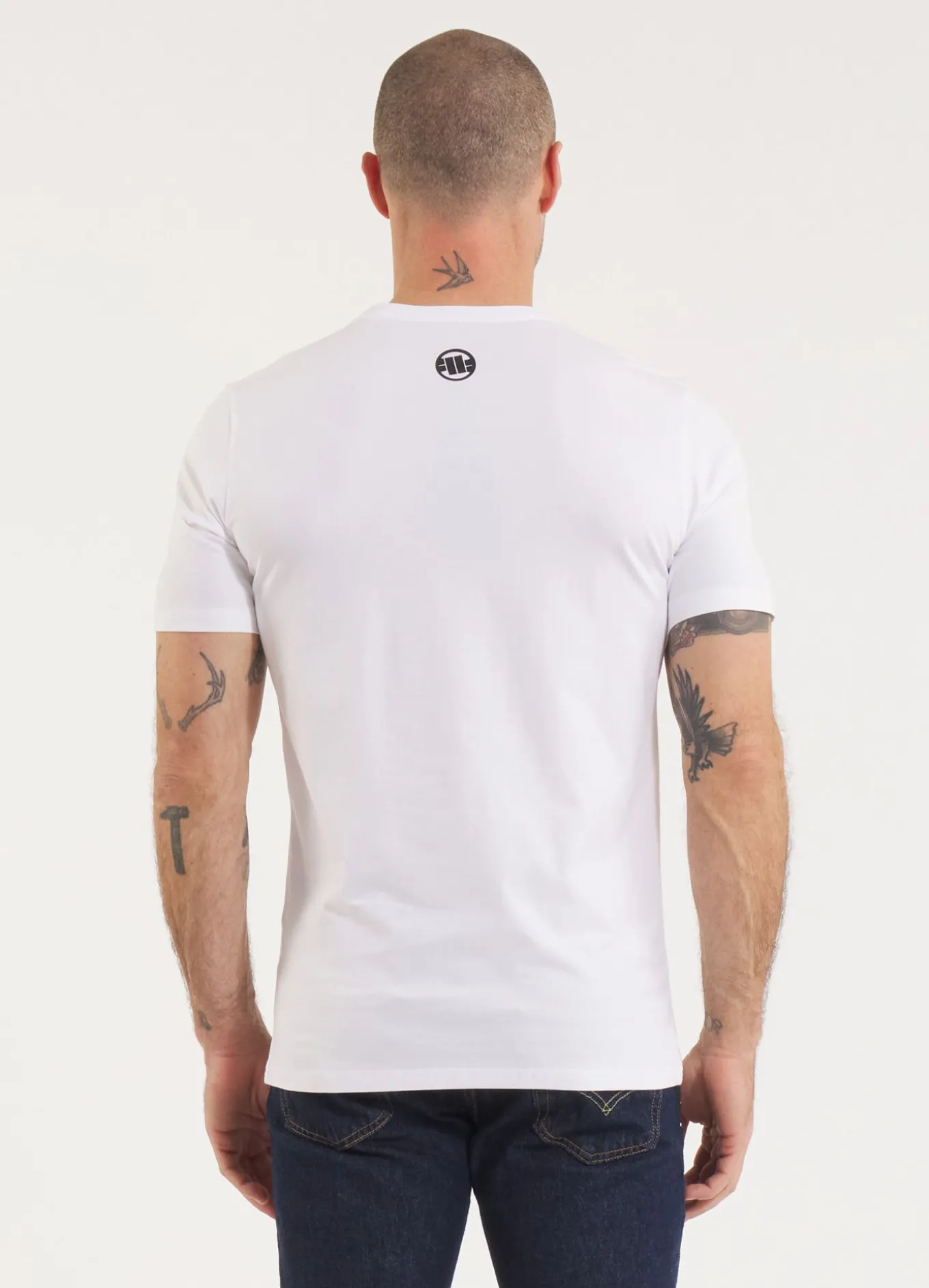 Men's T-Shirt Slim Fit Classic Boxing - White