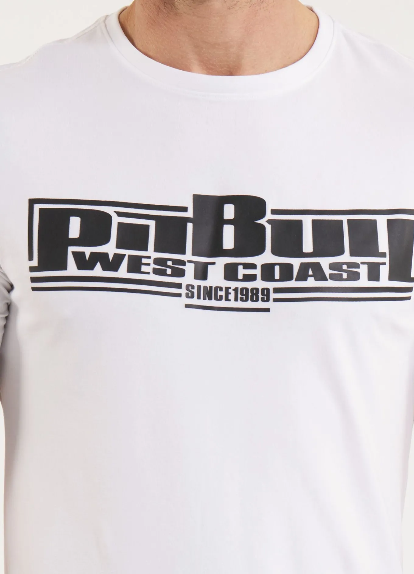 Men's T-Shirt Slim Fit Classic Boxing - White