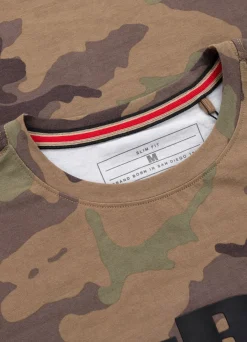 Men's T-Shirt Slim Fit Classic Boxing - Woodland Camo