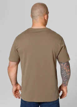 Men's T-Shirt SMALL LOGO - Coyote brown