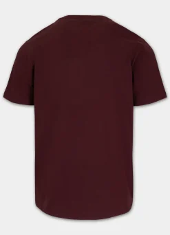 Men's T-Shirt SMALL LOGO - Dark burgundy