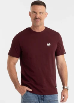 Men's T-Shirt SMALL LOGO - Dark burgundy