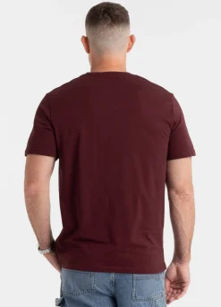Men's T-Shirt SMALL LOGO - Dark burgundy