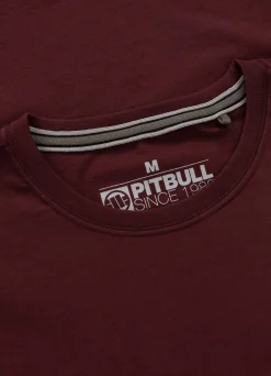 Men's T-Shirt SMALL LOGO - Dark burgundy