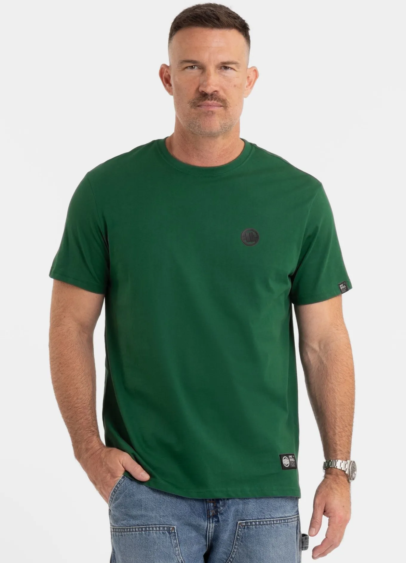 Men's T-Shirt SMALL LOGO - Leaf green