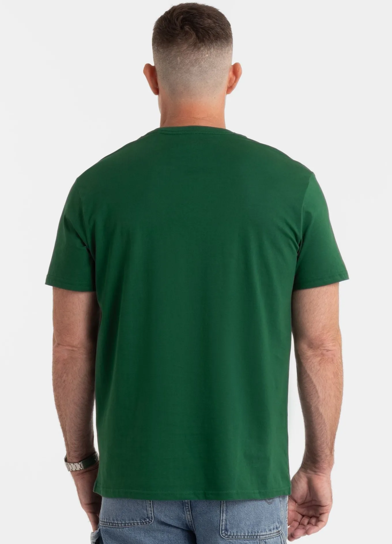Men's T-Shirt SMALL LOGO - Leaf green