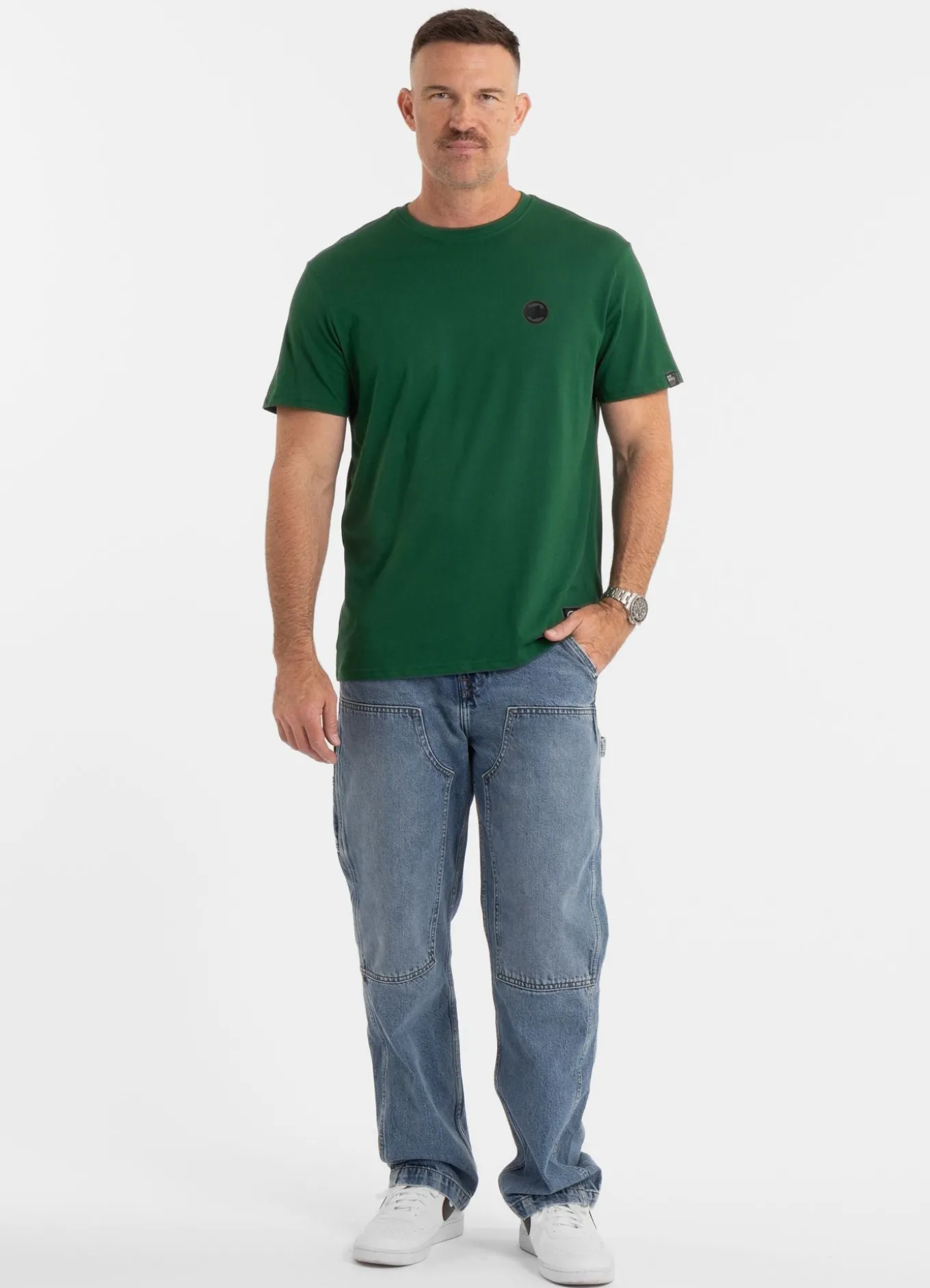 Men's T-Shirt SMALL LOGO - Leaf green