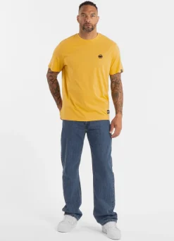 Men's T-Shirt SMALL LOGO - Pale yellow